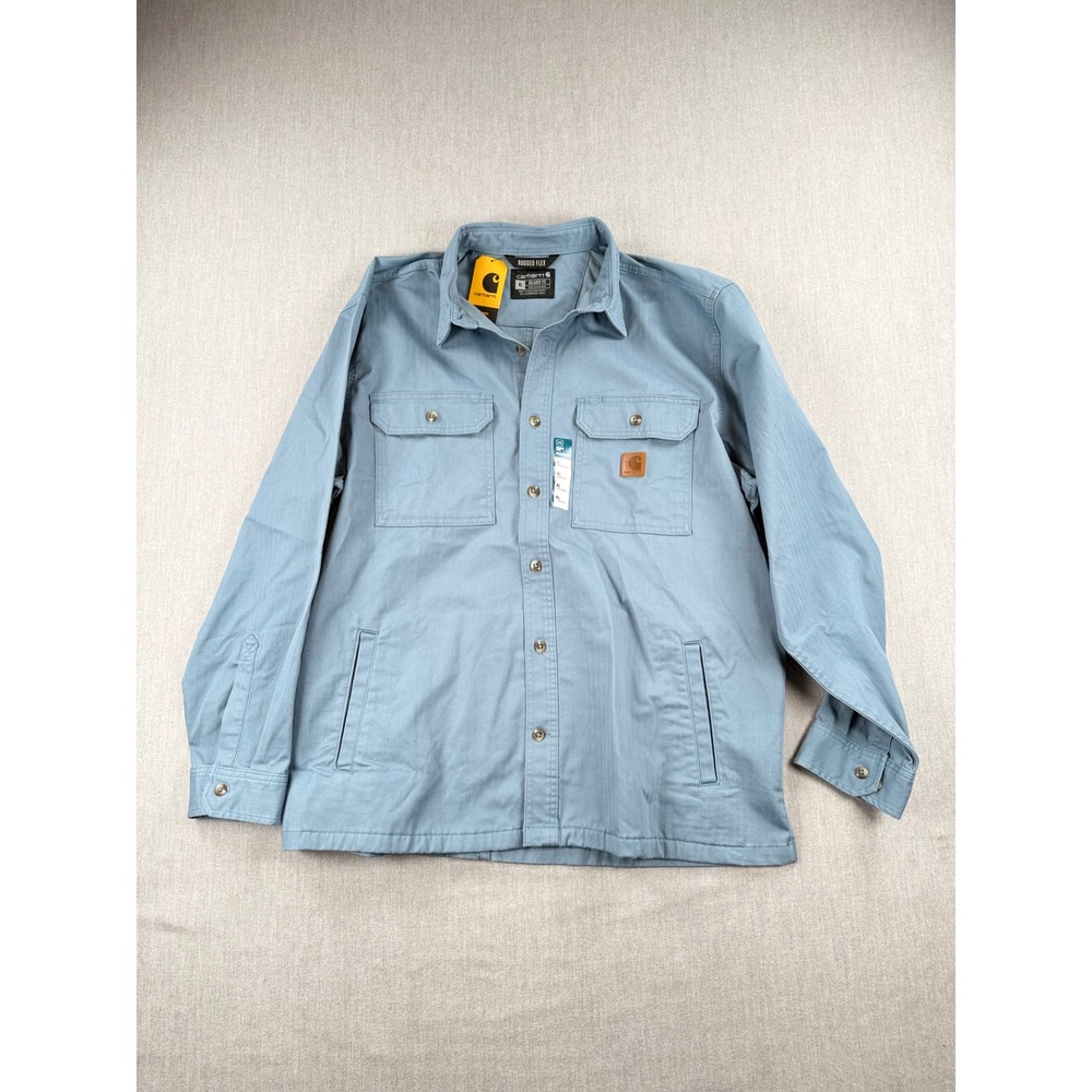 Carhartt Rugged Flex Newcastle Shirt Jac Blue XL Relaxed Fit 107307-EC3 NEW